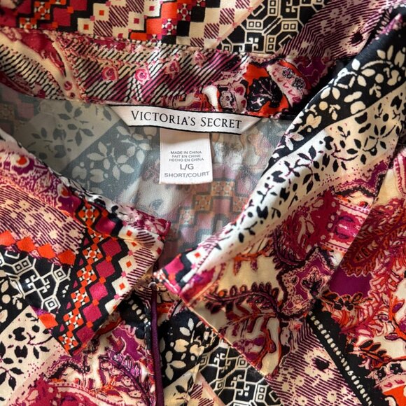 Victorias Secret L Womens Short/Court Pajama Set Multicolor Polyester - Picture 2 of 12